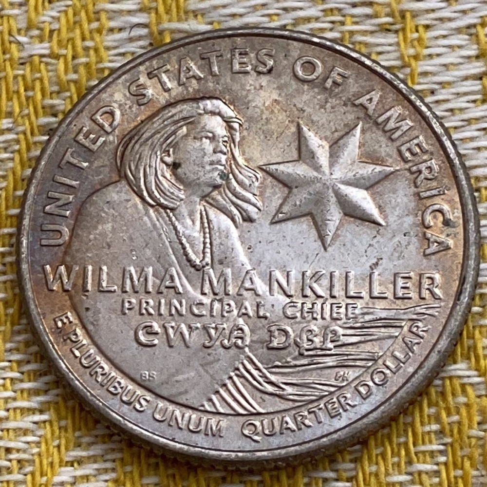2022 D Wilma Mankiller Quarter w patinA